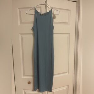 pretty pastel-colored long dress